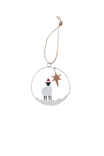 Shoeless Joe Sheep in Ring Christmas Tree Decoration | {{ collection.title }}