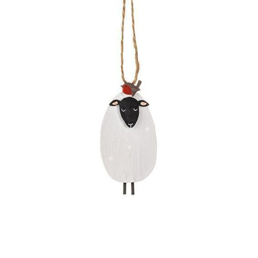 Shoeless Joe Sheep w'Robin Tree Decoration - LemonSalt
