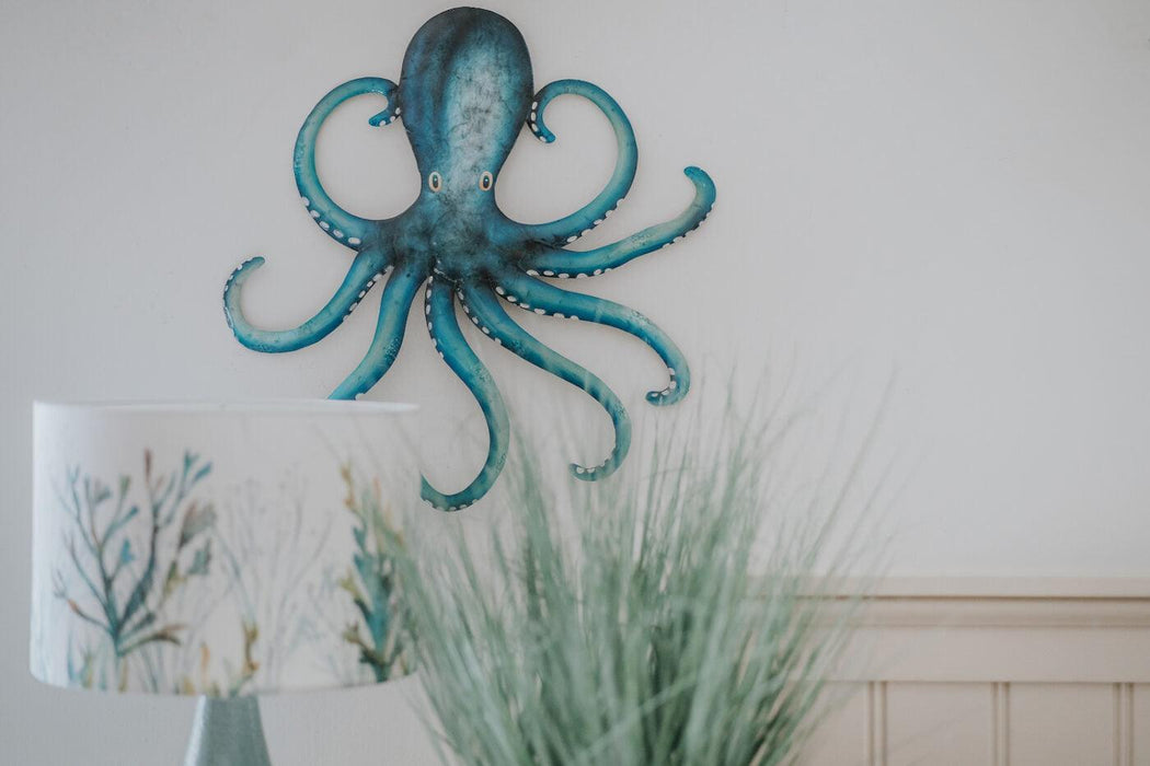 Shoeless Joe Turquoise Octopus Wall Art