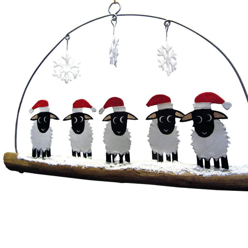 Shoeless Joe Winter woolly five sheep Christmas Tree Decoration | {{ collection.title }}