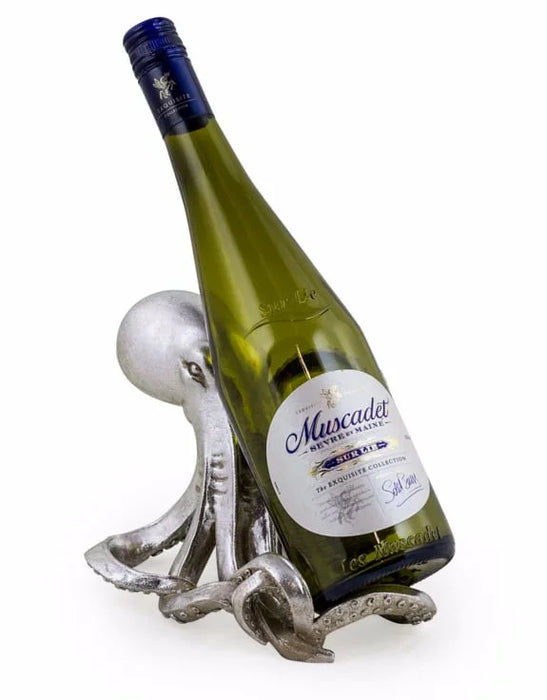 Silver Octopus Wine Bottle Holder - LemonSalt