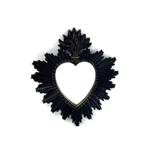 Small Black "Sacred Heart" Mirror (30cm) - LemonSalt