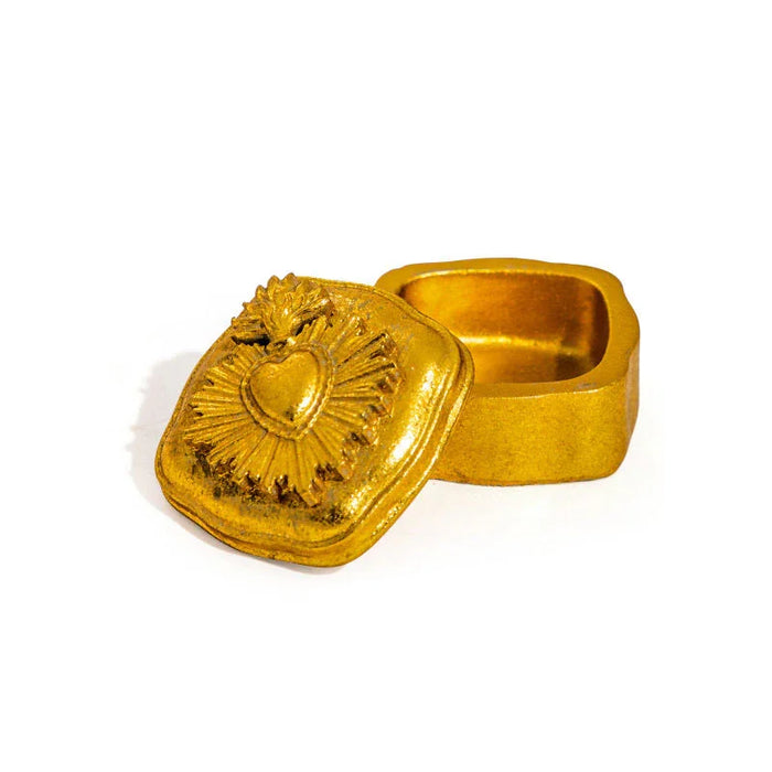 Small Gold "Sacred Heart" Trinket Box (8cm) - LemonSalt