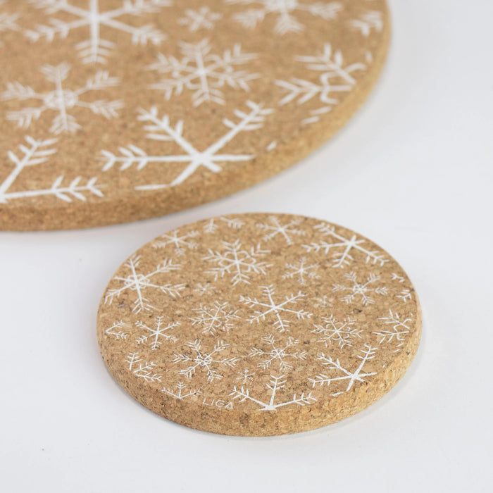 Liga Cork Coaster - Snowflake