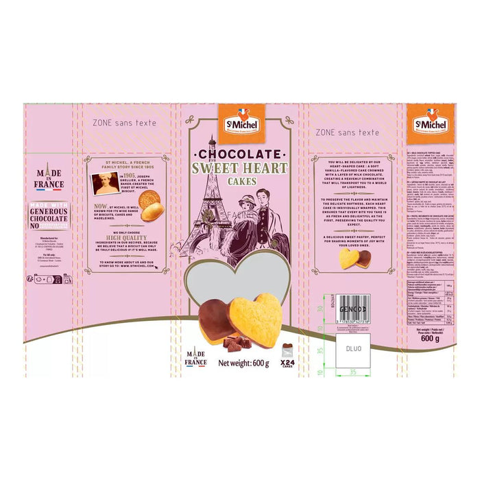 St Michel Milk Chocolate Sweetheart Cakes (24 Pack) - LemonSalt