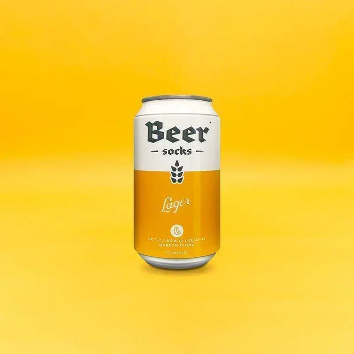 Suck UK Lager Beer Socks - Yellow - LemonSalt