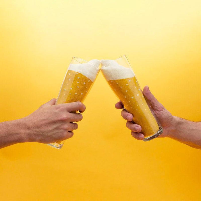 Suck UK Lager Beer Socks - Yellow - LemonSalt