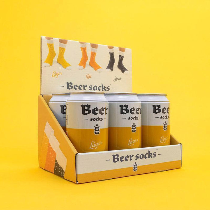 Suck UK Lager Beer Socks - Yellow - LemonSalt