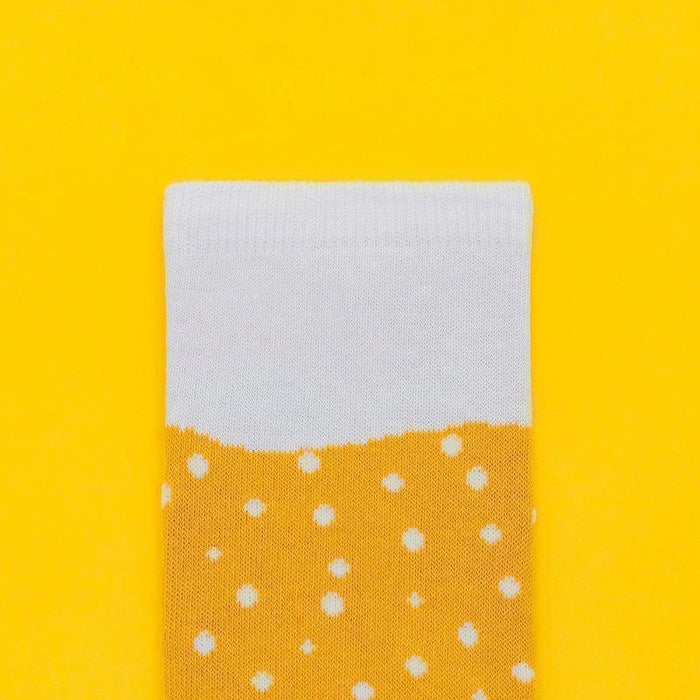 Suck UK Lager Beer Socks - Yellow - LemonSalt