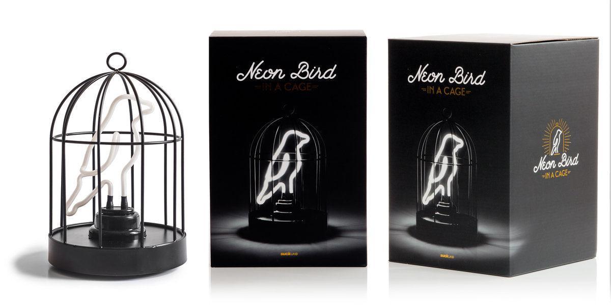 Suck UK Neon Bird In a Cage