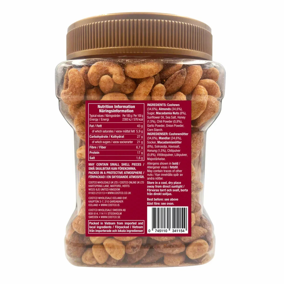 Sweet & Spicy Mixed Nuts (907g) - LemonSalt