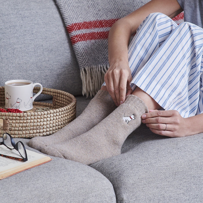 Sweet William Dog Walking Socks - Westie Dog - LemonSalt