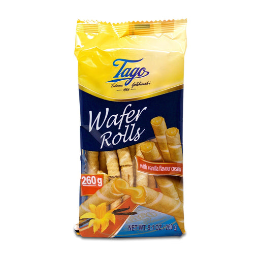 Tago Wafer Rolls with Vanilla Flavour Cream (260g) | {{ collection.title }}