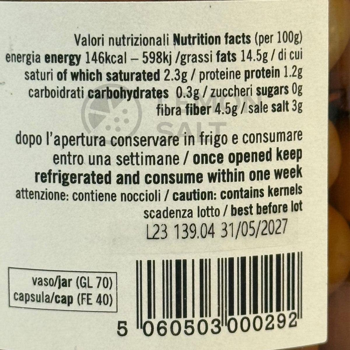 Tenute Cristiano Nocellara Olives in Brine (300g) - LemonSalt