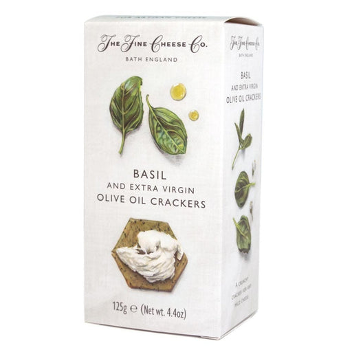 The Fine Cheese Co. Basil and Extra Virgin Olive Oil Crackers (125g) - LemonSalt
