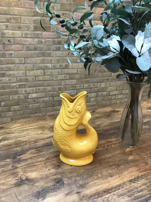 The Gluggle Jug Factory Pitcher Vase - Extra Large - Yellow Lustre - 1.2L - LemonSalt