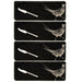The Just Slate Company 4 Mini Slate Cheese Board & Knife Sets - Pheasant | {{ collection.title }}