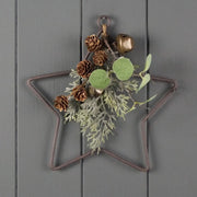 The Satchville Gift Co. - Wire Star Wreath with Foliage (20cm)