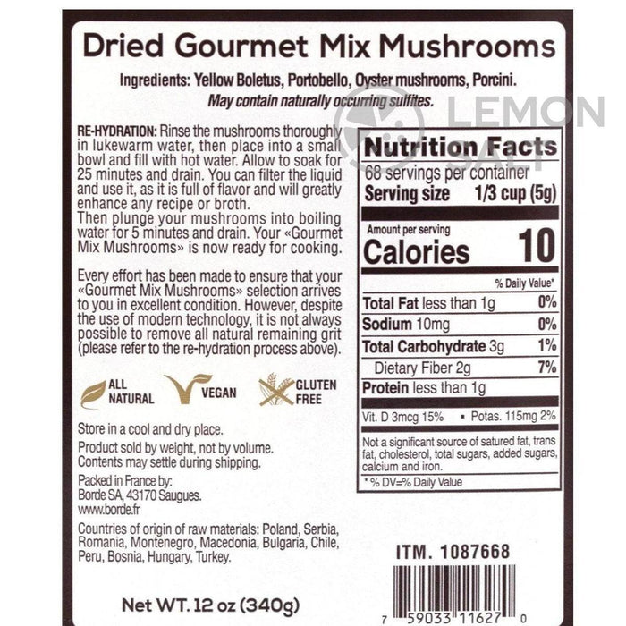 The Wild Mushroom Co Dried Gourmet Mix Mushroom (340g)