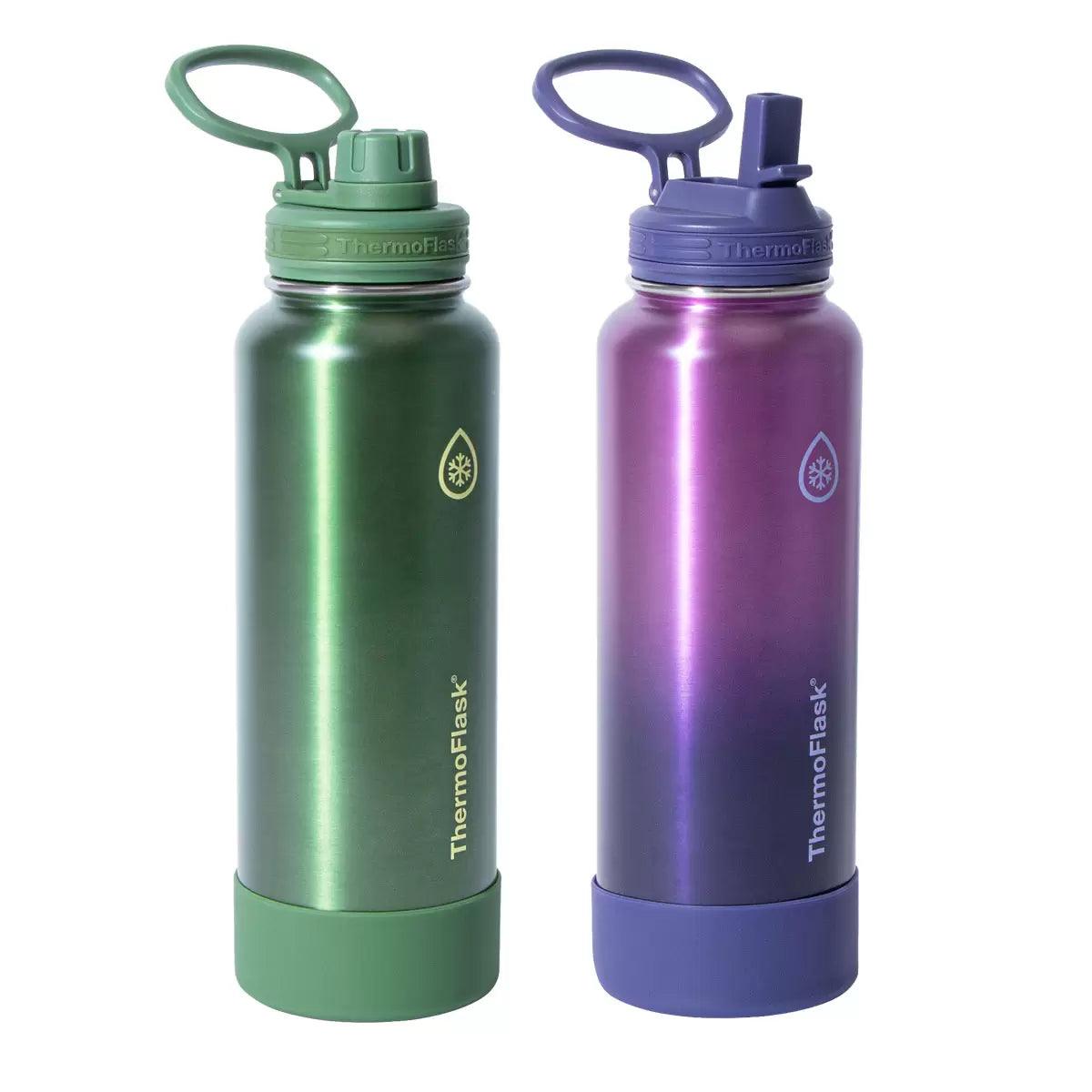 Water Bottle Green Thermos Flask Celeste Green Smart Hydration