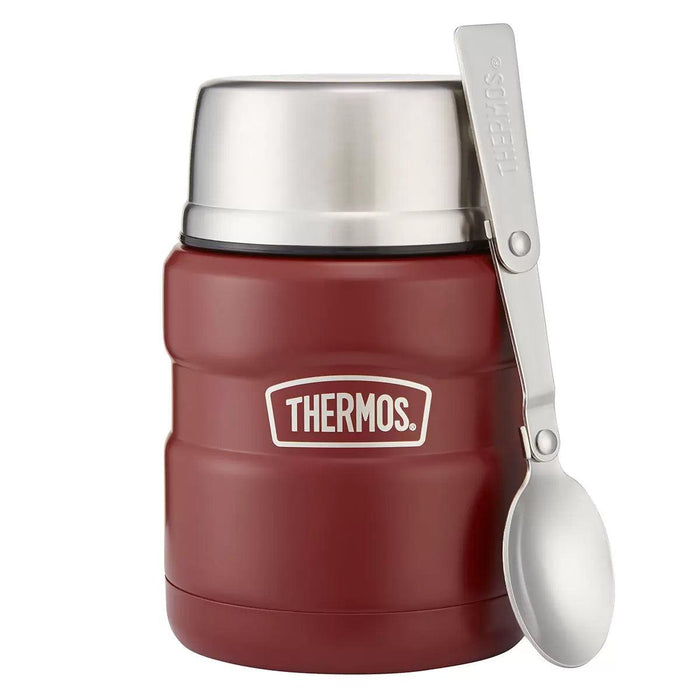 Thermos Food Flask 2 Pack 470ml in Red & Green Colour Bottles