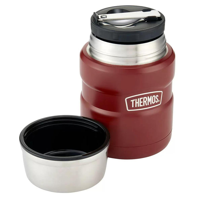 Thermos Food Flask 2 Pack 470ml in Red & Green Colour Bottles