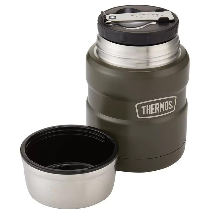 Thermos Food Flask 2 Pack 470ml in Red & Green Colour Bottles