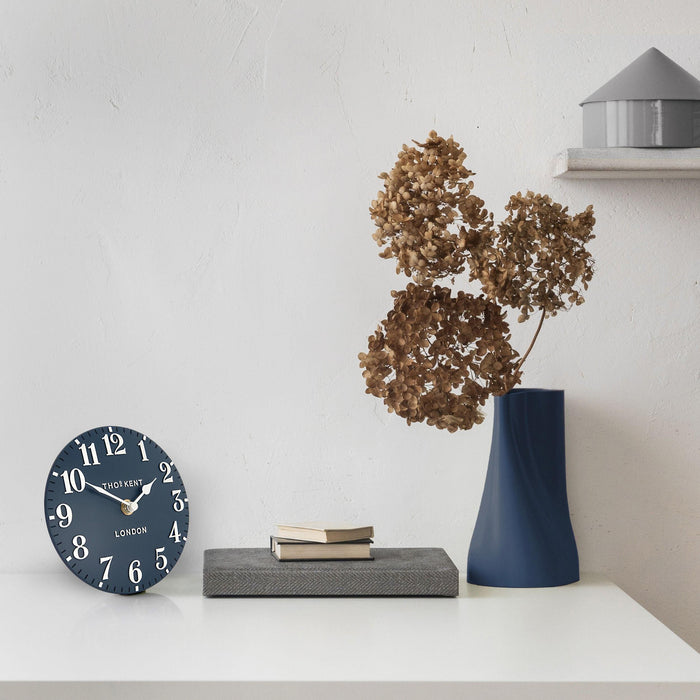 Thomas Kent Arabic Mantel Clock - Ink - 15cm