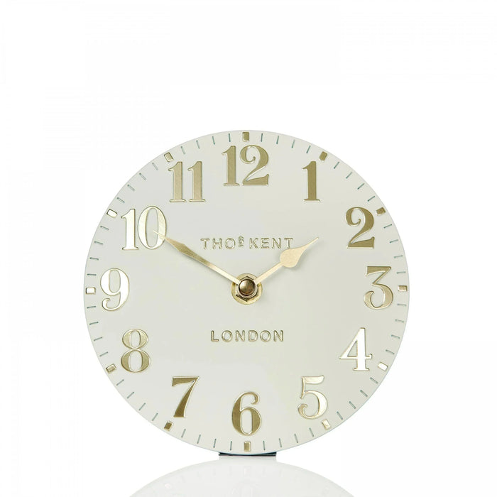 Thomas Kent Arabic Mantel Clock - Oatmeal - 15cm