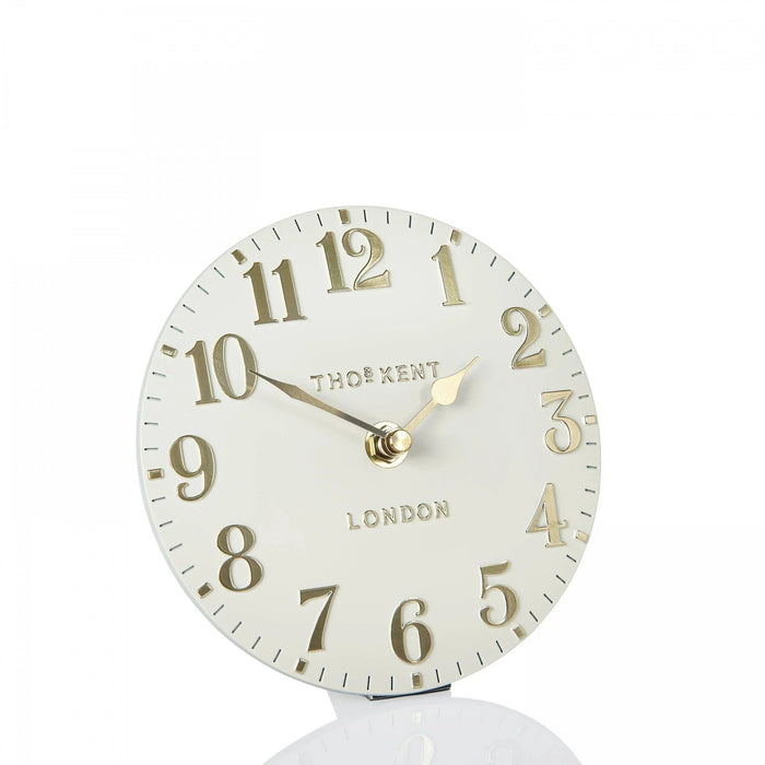 Thomas Kent Arabic Mantel Clock - Oatmeal - 15cm