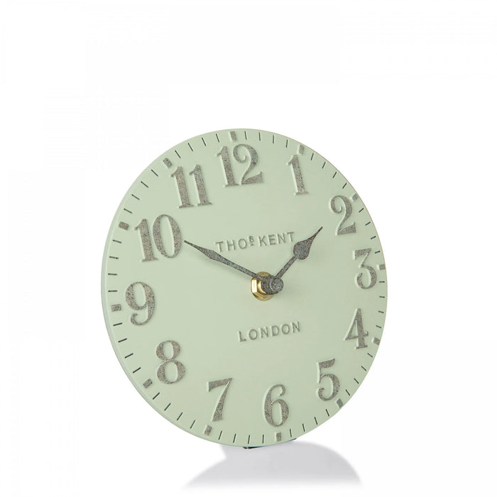 Thomas Kent Arabic Mantel Clock - Pearl Green (15cm) - LemonSalt