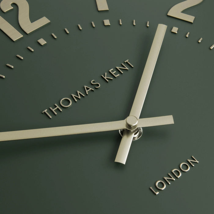 Thomas Kent Mulberry Wall Clock - Olive Green - 30cm - LemonSalt