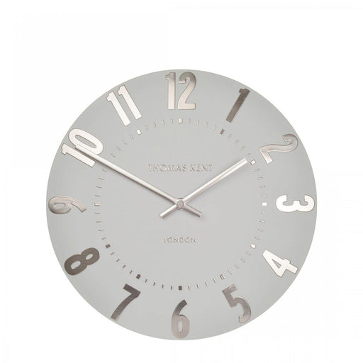 Thomas Kent Mulberry Wall Clock - Silver Cloud - 30cm | {{ collection.title }}