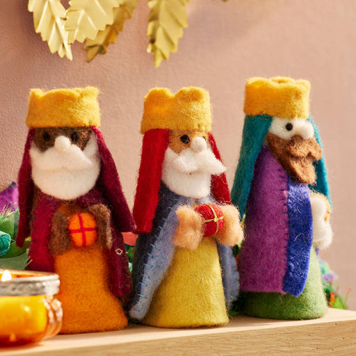 Three Wise Men Felt Ornament (Set of 3) - LemonSalt