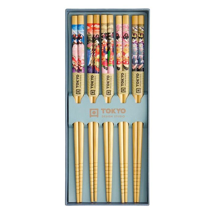 Tokyo Design Studio Chopstick Giftset - Budha (5 Pairs) - LemonSalt