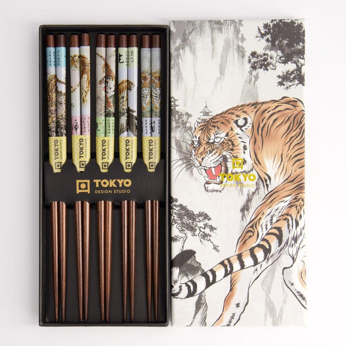 tokyo-design-studio-chopstick-giftset-tiger-5-pairs-lemonsalt-14701