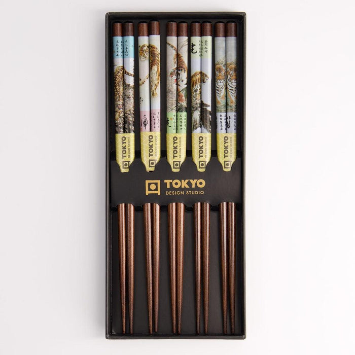 tokyo-design-studio-chopstick-giftset-tiger-5-pairs-lemonsalt-60108