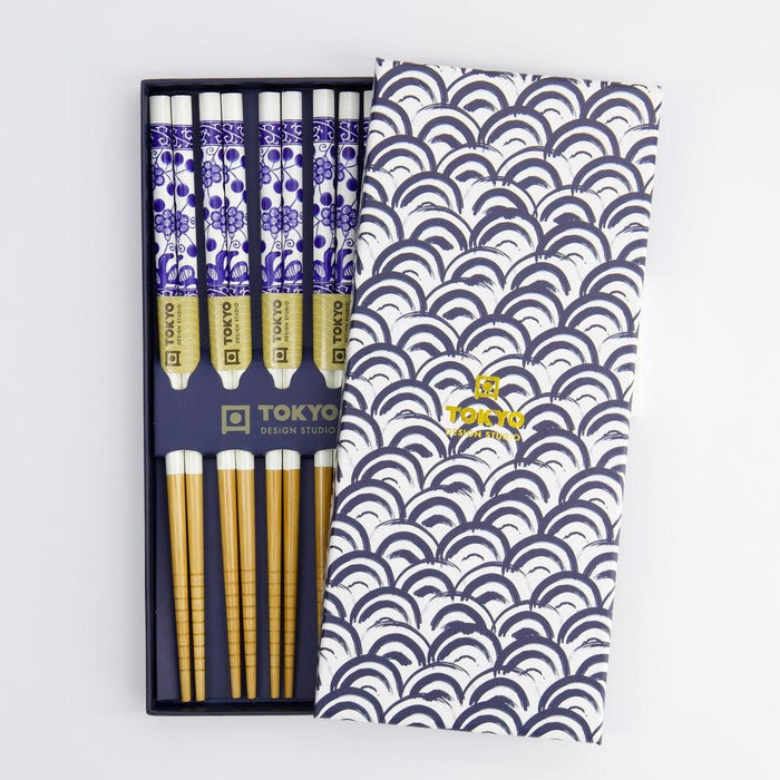 tokyo-design-studio-chopstick-giftset-wave-blue-5-pairs-lemonsalt-68040