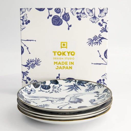 Tokyo Design Studio Flora Japonica Plate Giftset - 4pcs (20.6cm) - LemonSalt