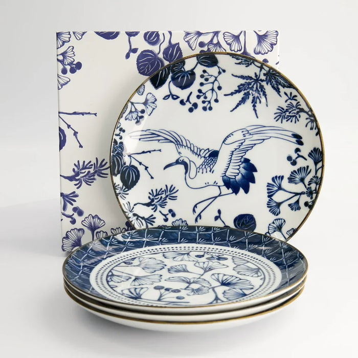 Tokyo Design Studio Flora Japonica Plate Giftset - 4pcs (20.6cm) - LemonSalt