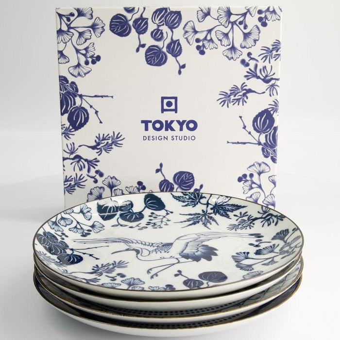 Tokyo Design Studio Flora Japonica Plate Giftset - 4pcs (25.7cm) - LemonSalt