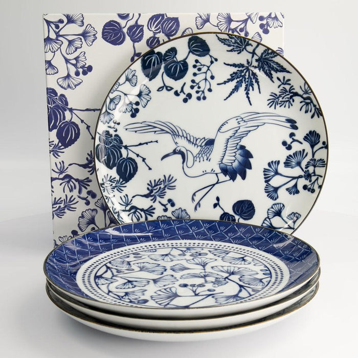 Tokyo Design Studio Flora Japonica Plate Giftset - 4pcs (25.7cm) - LemonSalt