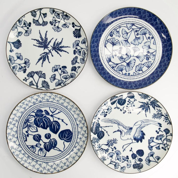 Tokyo Design Studio Flora Japonica Plate Giftset - 4pcs (25.7cm) - LemonSalt