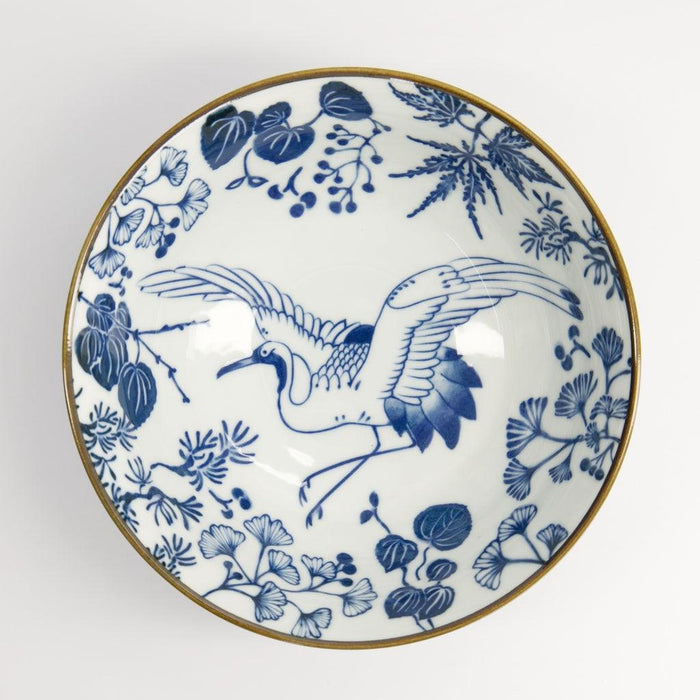 Tokyo Design Studio Flora Japonica Ramen Bowl - Crane (21cm) - LemonSalt