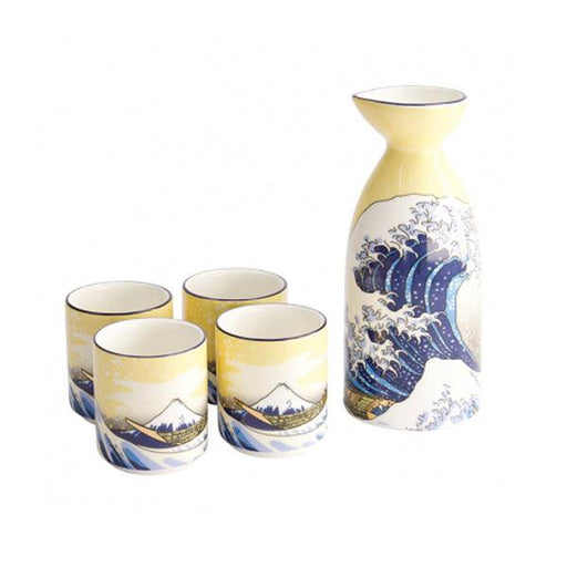 Tokyo Design Studio Kawaii Hokusai Sake Set & Jug (50ml & 120ml) | {{ collection.title }}