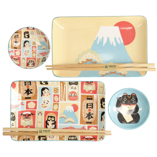 Tokyo Design Studio Kawaii Japan Sushi Plate Giftset & Chopsticks (4pcs) | {{ collection.title }}