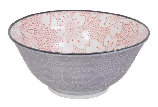 Tokyo Design Studio - Mixed Bowls Dot Sakura 14.8x6.8cm 500ml Red/Grey | {{ collection.title }}