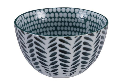 Tokyo Design Studio - Mixed Bowls Hachinosu Green/Leaf Grey 12.7x7cmh 500ml - LemonSalt