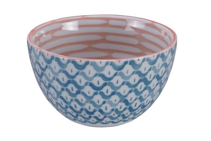 Tokyo Design Studio - Mixed Bowls Nenrin Pink/Medama Aqua 12.7x7 cmh 500ml - LemonSalt