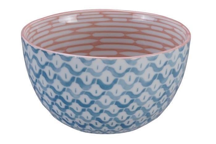 Tokyo Design Studio - Mixed Bowls Nenrin Pink/Medama Aqua 15x8.5cmh 750ml - LemonSalt